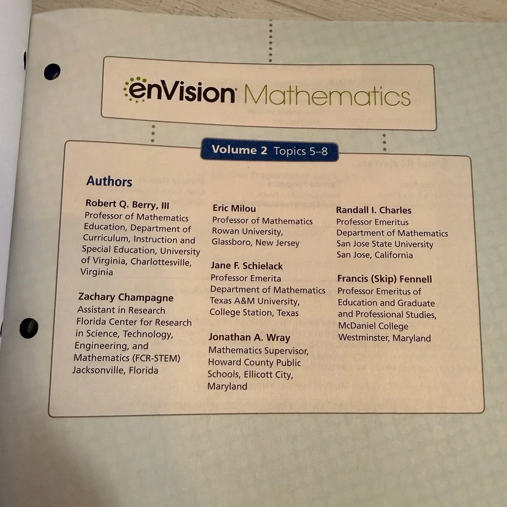 Envision Mathematics volume 1 and 2‎